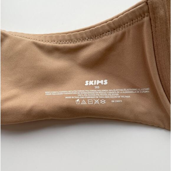Skims Fits Everybody T-Shirt Bra Clay Size 36D - Picture 6 of 7